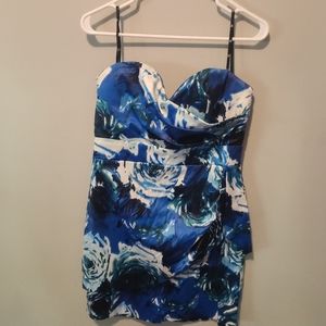 Love Tease floral dress size 11, blue dress